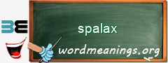 WordMeaning blackboard for spalax